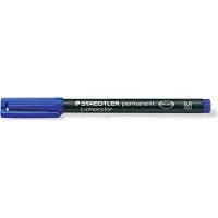 M-Cab 317 Overheadmarker 97% Gerecycled Medium Ronde punt 1 mm Blauw Navulbaar 10 Stuks