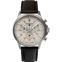 Bauhaus Chronograaf aviation Horloge, quartz, herenhorloge, datum, saffierglas, Made in Germany