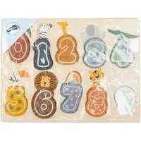 Small Foot - Houten Cijfer Puzzel Safari