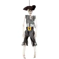 Boland Hangende horror decoratie skelet 40 cm piraat - Halloween poppen