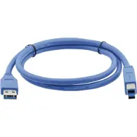 Kramer , 1,8 meter, USB3.0-A naar USB3.0-B kabel, zwart. Type A naar type B, USB 3.2 Gen 1 (3.1 Gen 1), mannelijk/mannelijk