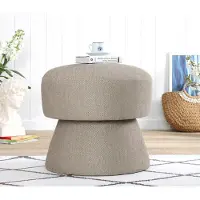 Hannah Home , Endor 7457, Zitkussen, 50% katoen / 50% linnen, bruin, 48 x 48 x 45 cm