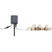 Markslöjd Lichtketting Suno, zonne-energie, USB, kunststof, 10-lamps, IP44 Suno, zwart, Kunststof