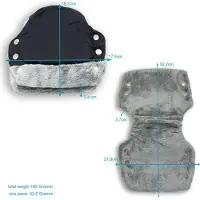 Intirilife Handwarmer met fleece voor buggy en kinderwagen in zwart - universele maat handwarmers voor elk één hand (één paar) Waterafstotend Winddicht Ademend Weerbestendig Fietskar flanel