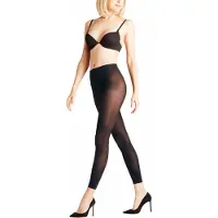 Falke Matt Deluxe eenkleurig materiaal transparant 30 DEN legging dames blauw - maat XL