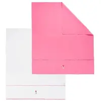 Lief! Kinderlaken - Wieg - 80x100 cm - roze/wit