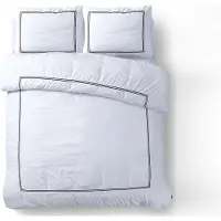 Sleeptime dekbedovertrek Brata - Wit - Microvezel - Lits-jumeaux (240x220 + 2st 60x70cm)