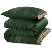 Beauty Silk Glans satijn dekbedovertrek Lace - Groen - 140x220
