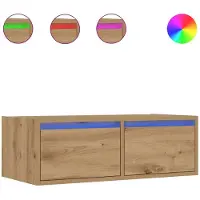vidaXL Tv-meubel met LED-verlichting 75x35,5x25 cm artisanaal eiken