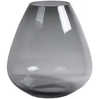 Vase the World Vaas Tasman XL | Grijs - Grey | Mondgeblazen Glas | Ø38 x H40 cm