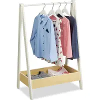 Relaxdays kinderkledingrek - garderobestandaard kinderkamer - kinderkapstok - babykamer