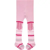 Falke Multi Stripe Noppen op de zool katoen panty baby roze - maat 80-92