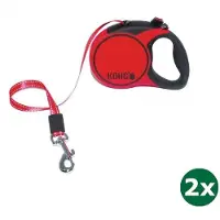 Kong rollijn voor hond terrain rood 2x 5 mtr tot 30 kg