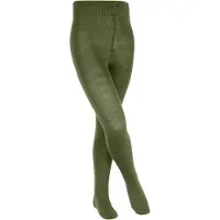 Falke Comfort Wool dik eenkleurig wol panty kinderen groen - maat 98-104