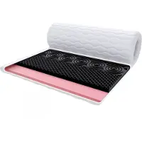 FDM NERO MET VISCO Topmatras 120x200 cm - Hoogte 7 cm H3 - Koudschuim Topmatrassen Topper Topdekmatras - HR H30 en Visco - - Antiallergisch