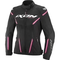Ixon Striker 2 Air WP L Zwart Bright Roze Waterdichte Dames Textiele Motorjas Maat XS