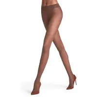 Falke Matt Deluxe eenkleurig materiaal transparant 20 DEN panty dames bruin - maat S