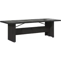 vidaXL Tuintafel met glazen blad 240x90x75 cm poly rattan