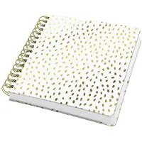 Sigel Jolie notitieboek - A5 vierkant - met spiraal - Golden Rain - blanco pagina's - SI-JQ100