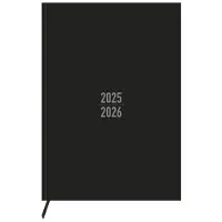Kangaro agenda 2025/2026 - formaat A4 - zwart - met leeslint - K-23908