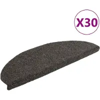 vidaXL Trapmatten Zelfklevend 30 stuks 65x21x4 cm Antraciet Halfrond Groot