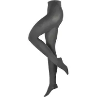 Esprit Plain verstevigd zachte comfort tailleband katoen wol panty dames grijs - maat 38-40