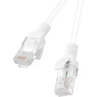 Lanberg PCU6-10CC-0050-W, 0,5 meter, Cat6, U/UTP (UTP), RJ-45, RJ-45, Wit