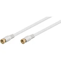 Goobay SAT-antennekabel F-stekker naar F-stekker, 7,5 m, 80 dB, dubbel afgeschermd, verguld