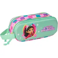 Gabby's Dollhouse Pennenetui met 2 vakken Gabby's Dollhouse Multicolour 21 x 8 x 6 cm 3D
