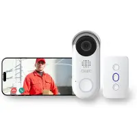 Calex Smart deurbel met gong | Bedraad | 2K | IP54 | Wit