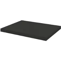 Aquazuro Wastafelblad Napoli - Hout - Mat - Zwart - 60x48cm