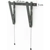 Hama tv beugel - Kantelbaar - 37" - 90" - max 80kg - VESA 600x400 - Ultraslim - Wandafstand 20mm