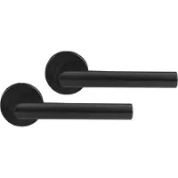 Differnz Deurkruk Amsterdam Bl020 - Mat Zwart - Rvs - 2 Stuks