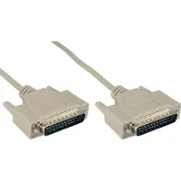 InLine Premium seriële RS232 kabel 25-pins SUB-D (m) - 25-pins SUB-D (m) / gegoten connectoren - 9 meter