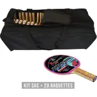 Sporti France Racket Kit (bag + 20 Rackets) Topspin Zwart