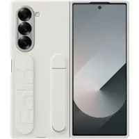 Samsung Galaxy Z Fold 6 Siliconen Back Cover met Standaard Wit