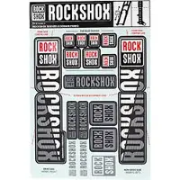 RockShox Boxxer/Domain Stickerset voor dubbele kroon vorken met Ø35mm stanchions, grijs/zwart 2022 Fietsvork onderdelen