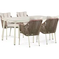 De Laan Lifestyle Marbella/Tavano 160 cm dining tuinset 5-delig