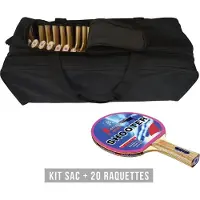 Sporti France Racket Kit (bag + 20 Rackets) Shooter Zwart