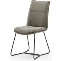 MCA Hampton stoel met metalen onderstel en stoffen bekleding 2 stuks