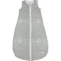 Meyco Baby Fine Lines baby zomerslaapzak rond - grey - 110cm - 0.5 TOG