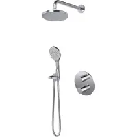 Hotbath Buddy IBS12A inbouw regendouche 30cm met 3 standen handdouche, glijstang en plafondbuis 15cm chroom