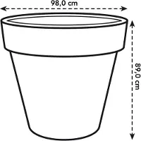 Elho Pot pure d100cm linnen wit