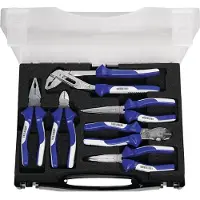 Promat /Tecwerk Set tangen | inhoud: 6-delig | verchroomd | kunststof koffer - 4000810095