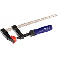 AWTOOLS Timmermansknijper - - Type F - 80x150 mm - Geprofileerde gietijzeren armen - Getande geleider van gegalvaniseerd staal