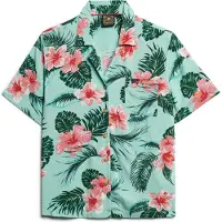 Superdry Blouse 'Beach Resort' marine / mintgroen / pink / wit