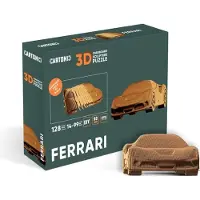 Cartonic - Ferarri- 3D puzzel- Speelgoed- Puzzel-DIY- Creatief- Karton- Kinderen en volwassen- 3D- puzzel