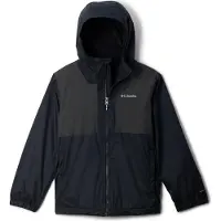 Columbia Sportswear Regenjas Boys Rainy Trails II Fleece Lined Jacket Black Black Slub-XS