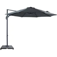 Axi Marisol Zweefparasol Ø 300cm incl parasolvoet met wielen Antraciet/grijs – Complete set