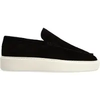 Manfield Zwarte suède loafers | Maat 46